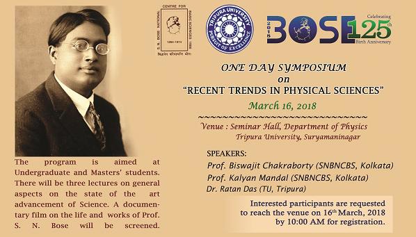 One Day Symposium on RECENT TRENDS IN PHYSICSAL SCIENCES 