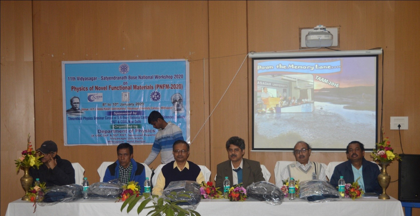 11th Vidyasagar �Satyendra Nath Bose National Workshop  Physics of Novel Functional Materials -(PNFM-2020)